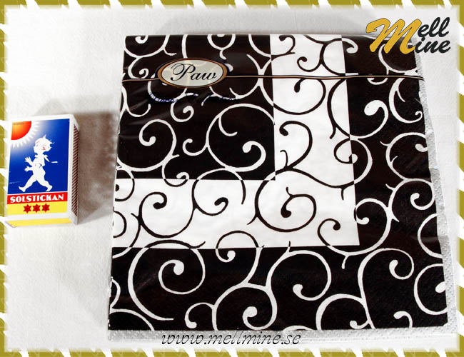 20-pack servetter, embellishment - silverf�rgad kant
