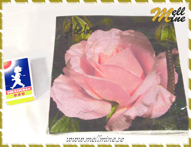 20-pack servetter, rosa ros