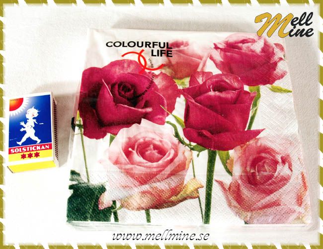 20-pack servetter, mixade rosor