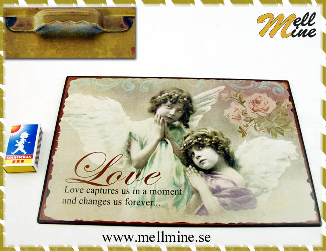 Emaljskylt - Love �nglamotiv