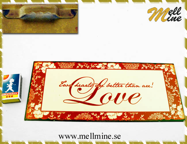 Emaljskylt - Love Two hearts...