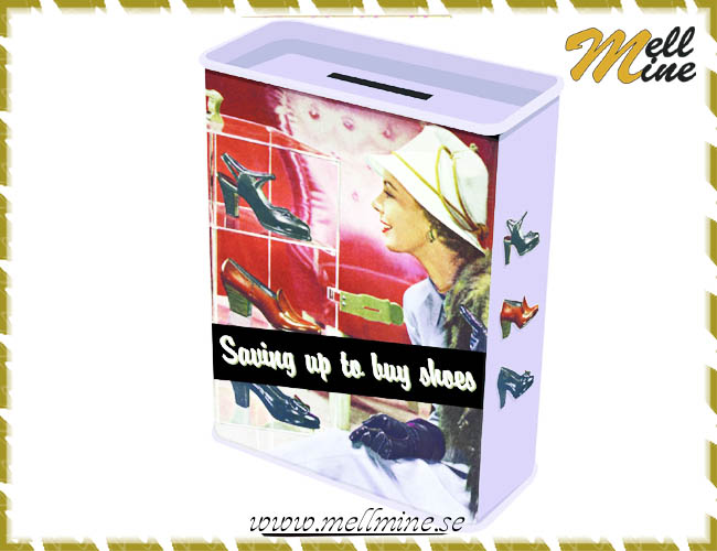 Sparb�ssa, money box - Saving up to buy shoes