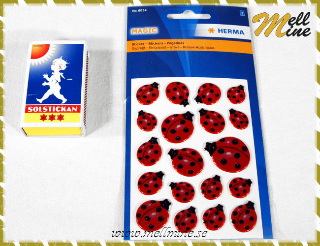 Stickers - l�tt relief nyckelpigor