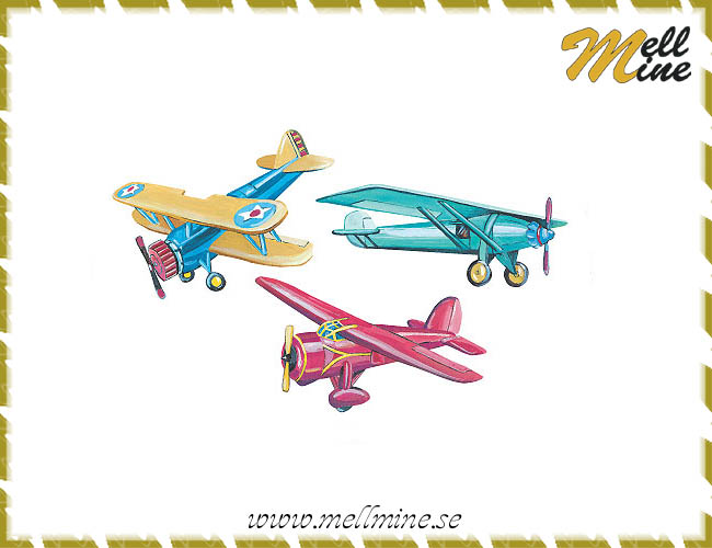 Wallies Cutouts Gammeldags flygplan
