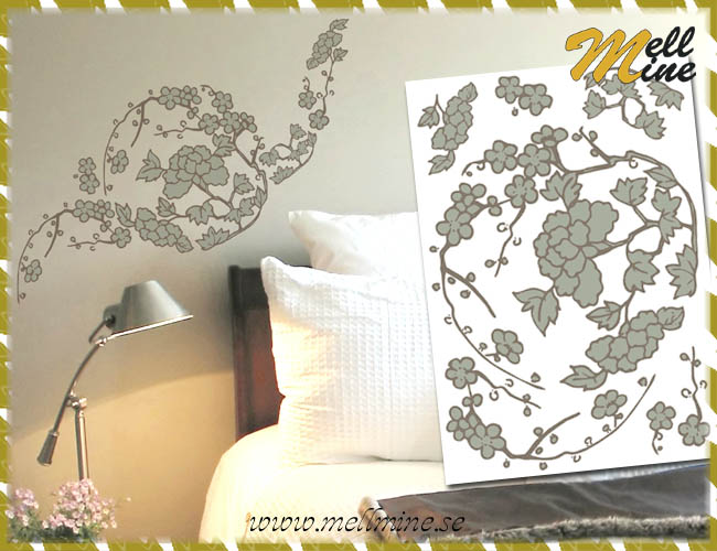 XL Wall Decor, v�ggdekoration - Floreal circle (blomstercirkel)