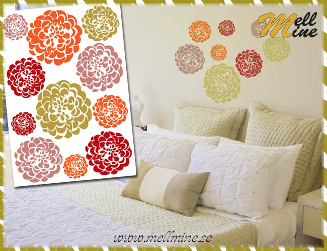 XL Wall Decor, v�ggdekoration - Soft flowers (mjuka blommor)