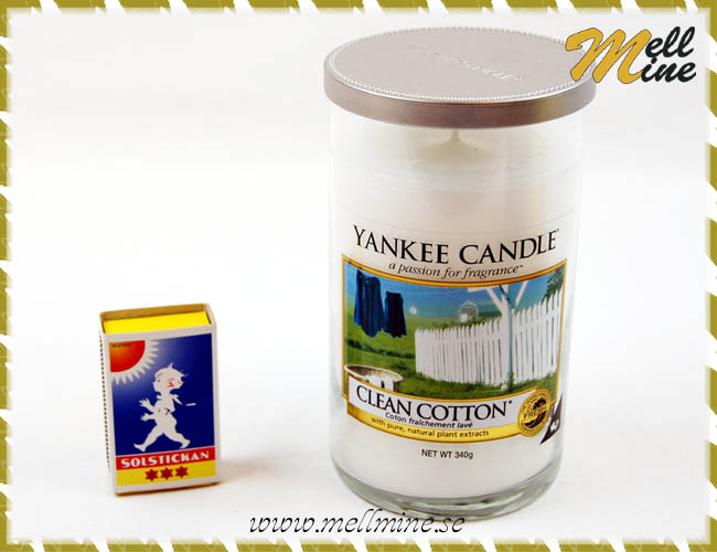 Yankee Candle glass pillar - Clean cotton