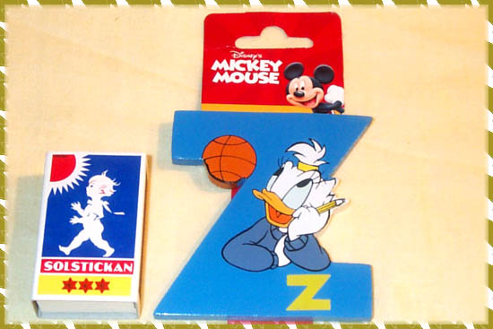 Tr�bokstav Disneyfigur - Z